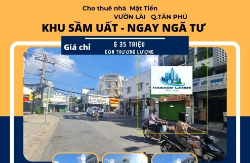 CỰC HIẾM - Cho thuê nhà Mặt Tiền Vườn Lài 90m2, 3Lầu+ST- NGAY NGÃ TƯ